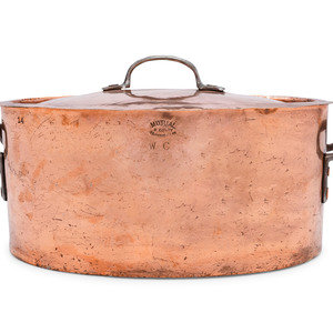 An American Oval Copper Brazier