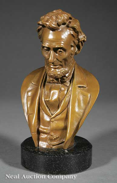 An American Patinated Bronze of