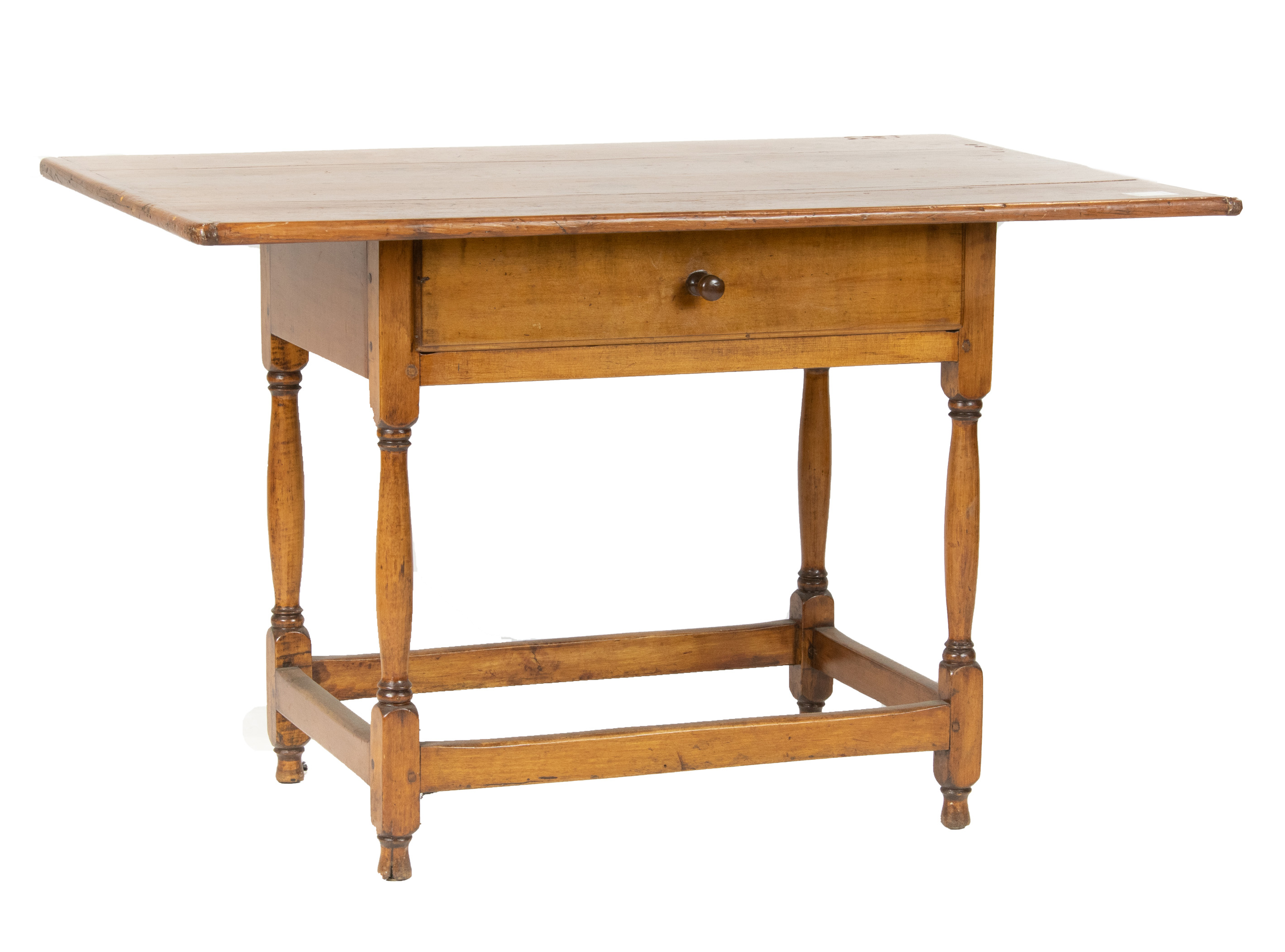 AN AMERICAN PINE WORK TABLE CIRCA