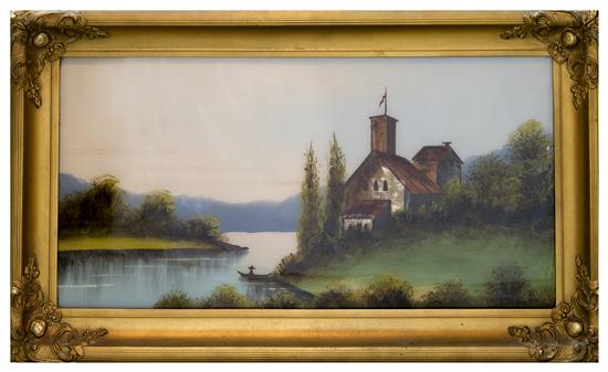 * An American Reverse Painting on