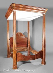An American Rococo Carved Maho