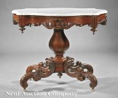 An American Rococo Carved Rose