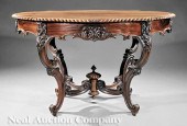 An American Rococo Carved Rose