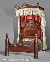 An American Rococo Carved Rose