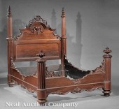 An American Rococo Carved Rose