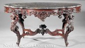An American Rococo Carved Waln
