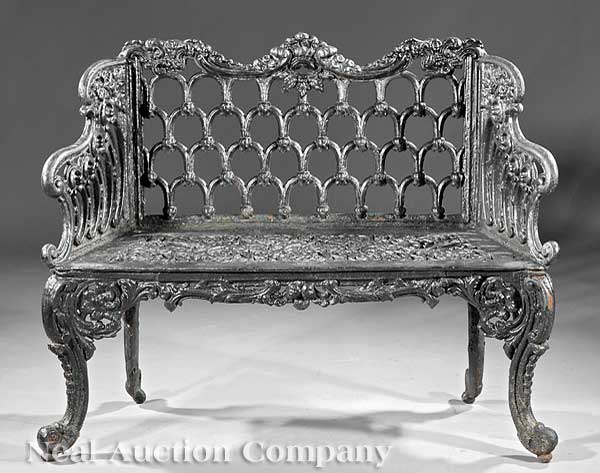 An American Rococo Cast Iron Garden