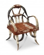 AN AMERICAN RUSTIC CATTLE HORN