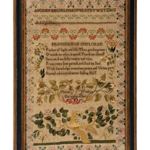 An American Silk Embroidered Bird