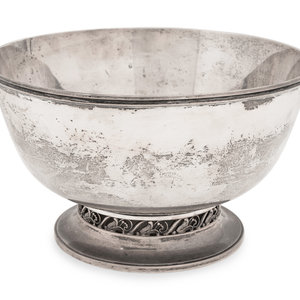 An American Silver Center Bowl