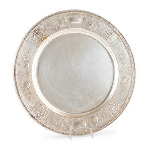 An American Silver Charger Gorham