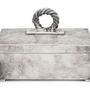 An American Silver Covered Box