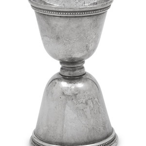 An American Silver Double Jigger
