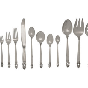 An American Silver Flatware Service