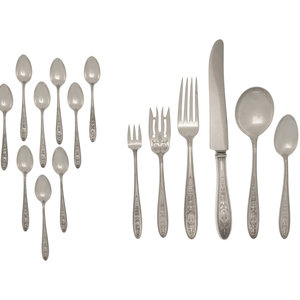 An American Silver Flatware Service