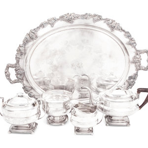 An American Silver Four-Piece Tea