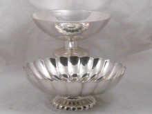An American silver plated scalloped