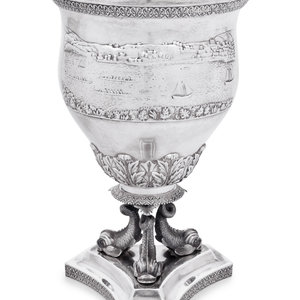 An American Silver Rowing Trophy