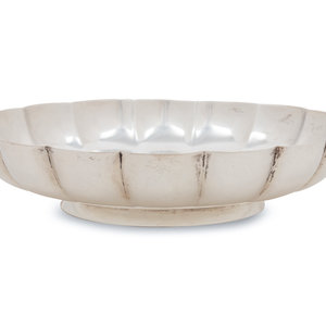 An American Silver Scalloped Dish