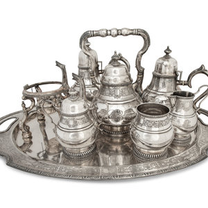 An American Silver Seven- Piece Tea