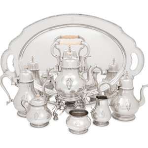 An American Silver Seven-Piece