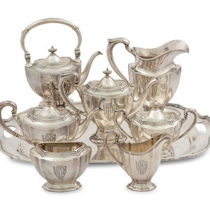 An American Silver Seven-Piece