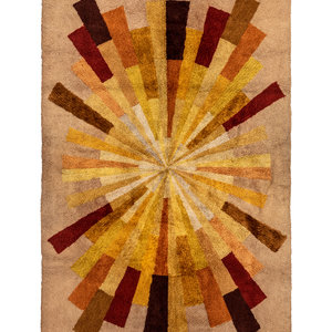 An American Starbust Hooked Rug 5