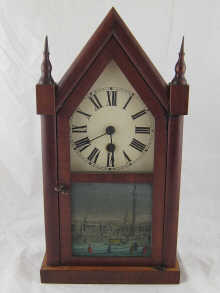 An American steeple clock with view