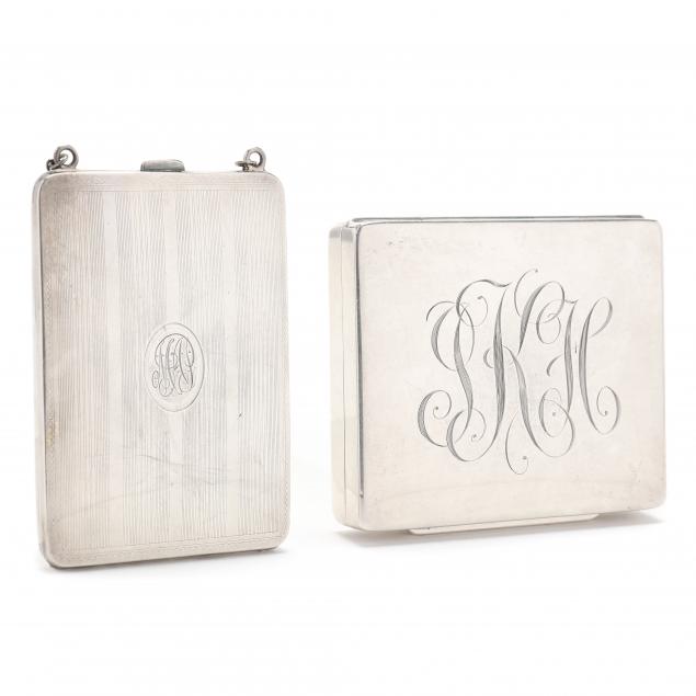 AN AMERICAN STERLING SILVER BOX AND