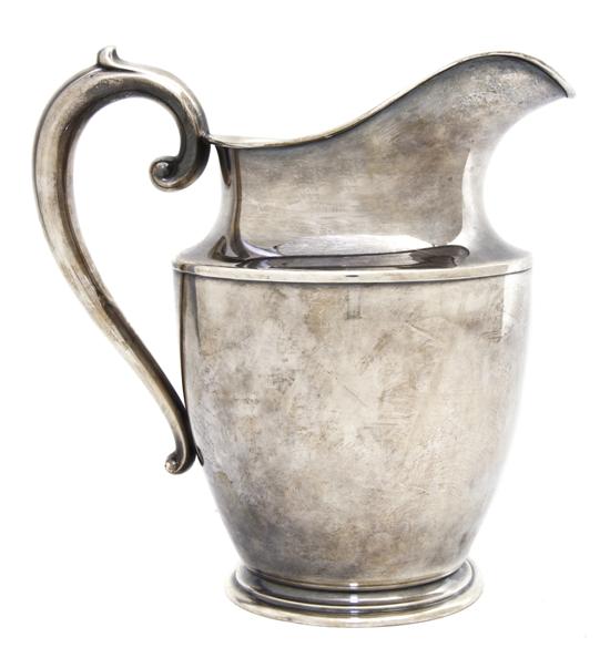 An American Sterling Silver Pitcher