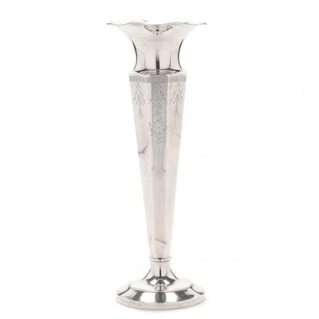 AN AMERICAN STERLING SILVER TRUMPET