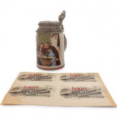 An American Stoneware and Pewt