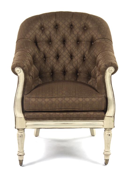 An American Upholstered Tub Chair