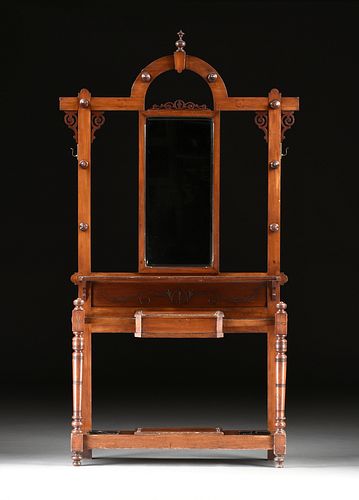 AN AMERICAN VICTORIAN MAHOGANY HALL