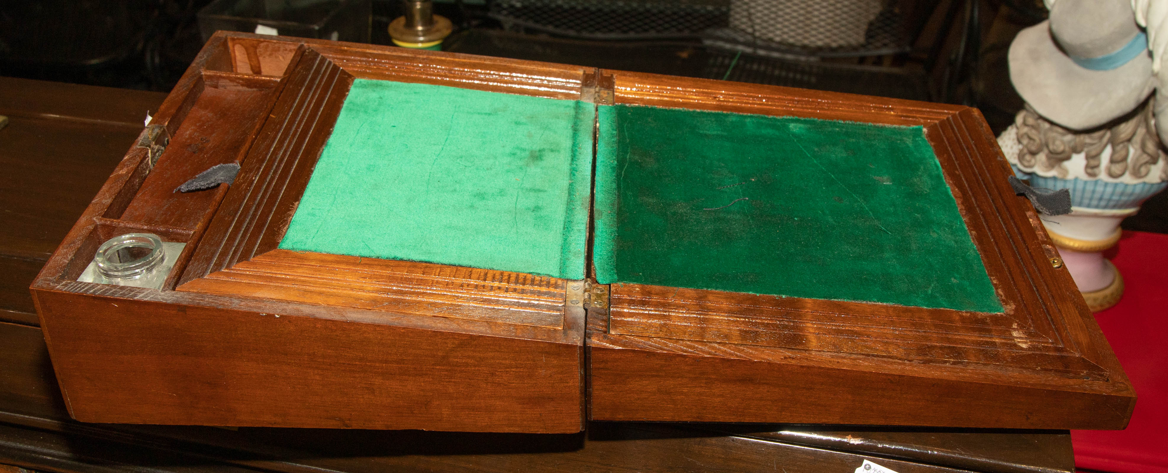 AN AMERICAN WALNUT LAP DESK Third