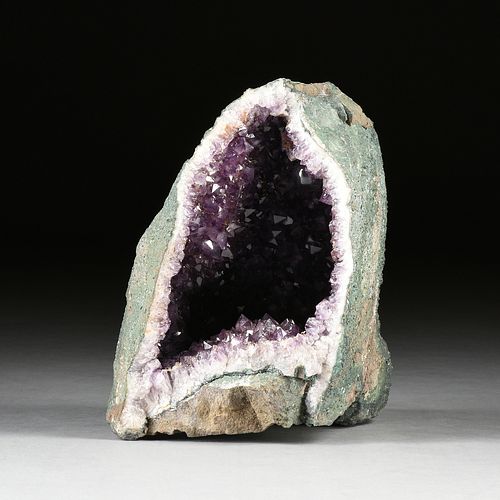 AN AMETHYST GEODE, MODERN,AN