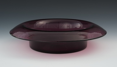 An Amethyst Glass Centerpiece