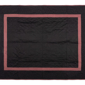 An Amish Pieced Cotton Quilt