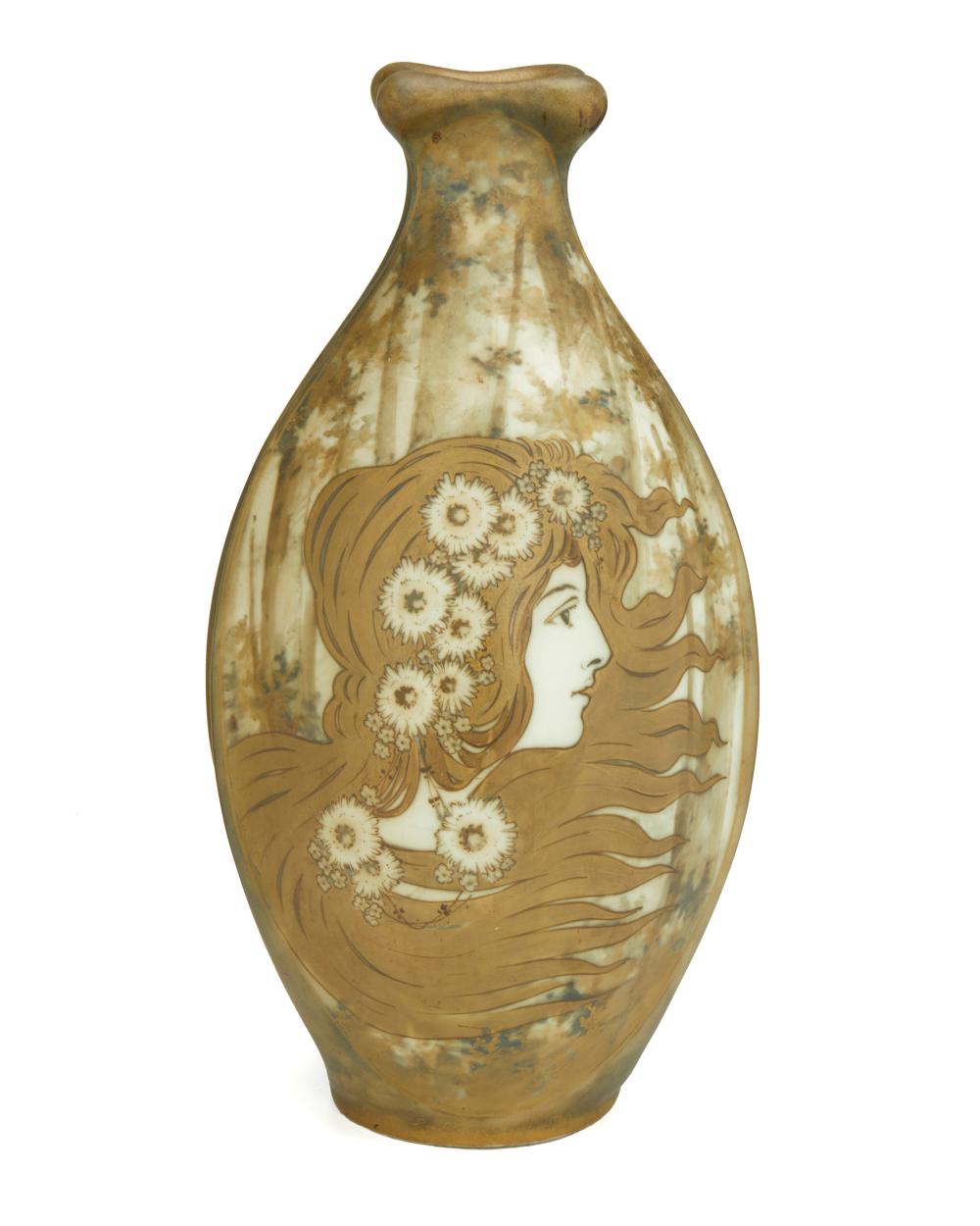 AN AMPHORA ART POTTERY PORTRAIT