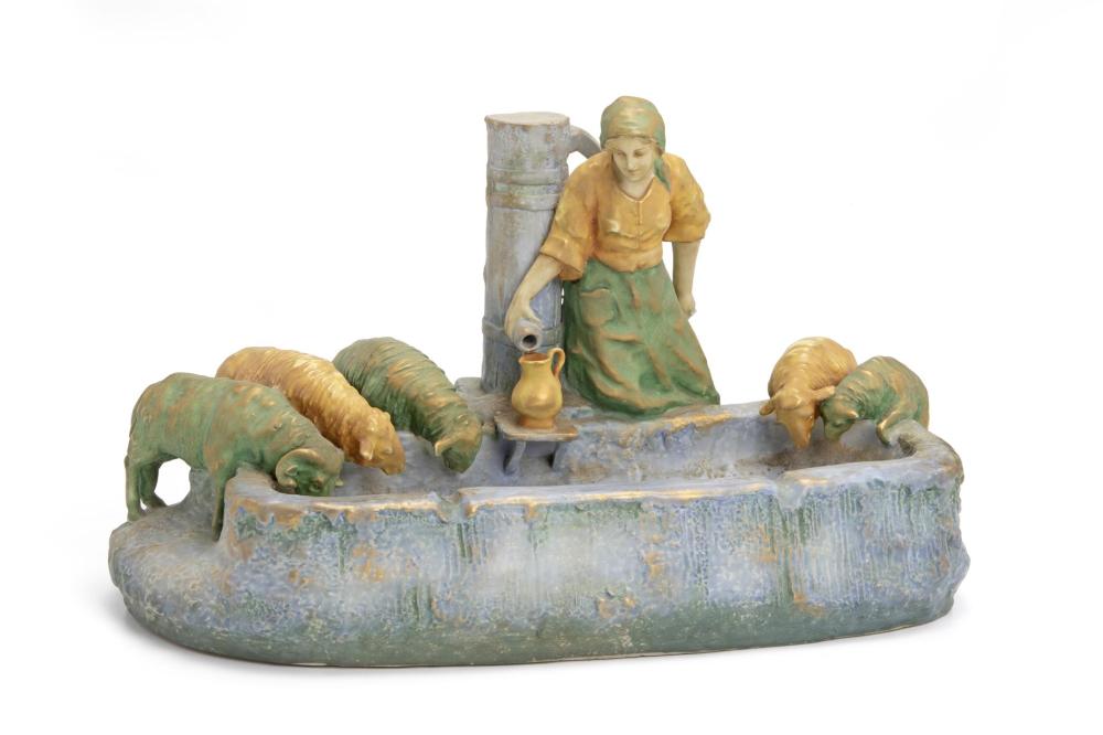AN AMPHORA TABLETOP FOUNTAINAn