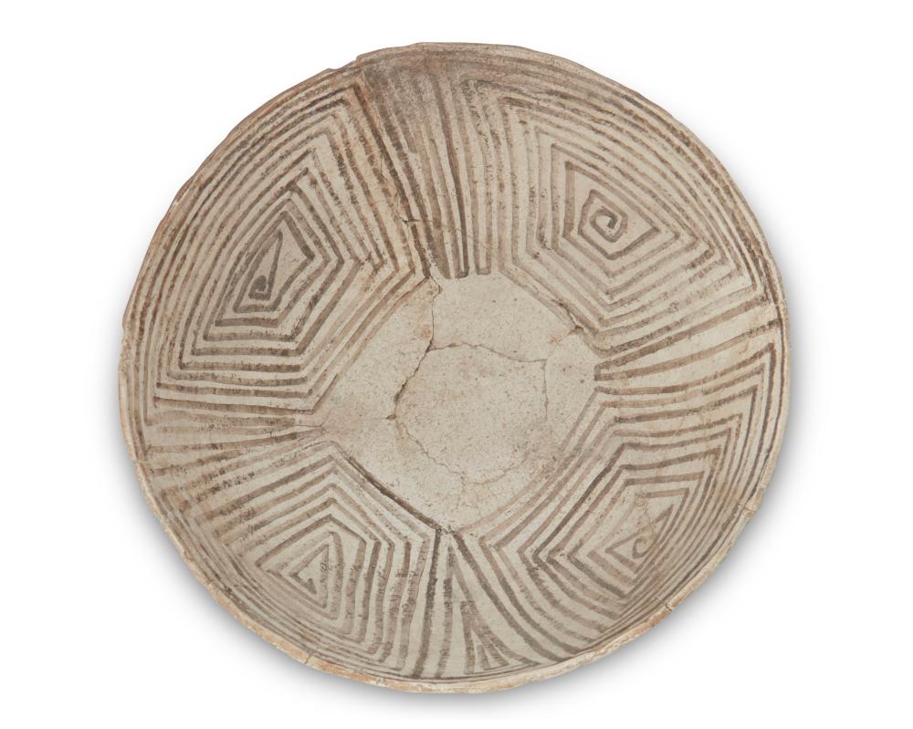 AN ANASAZI SNOWFLAKE BLACK-ON-WHITE