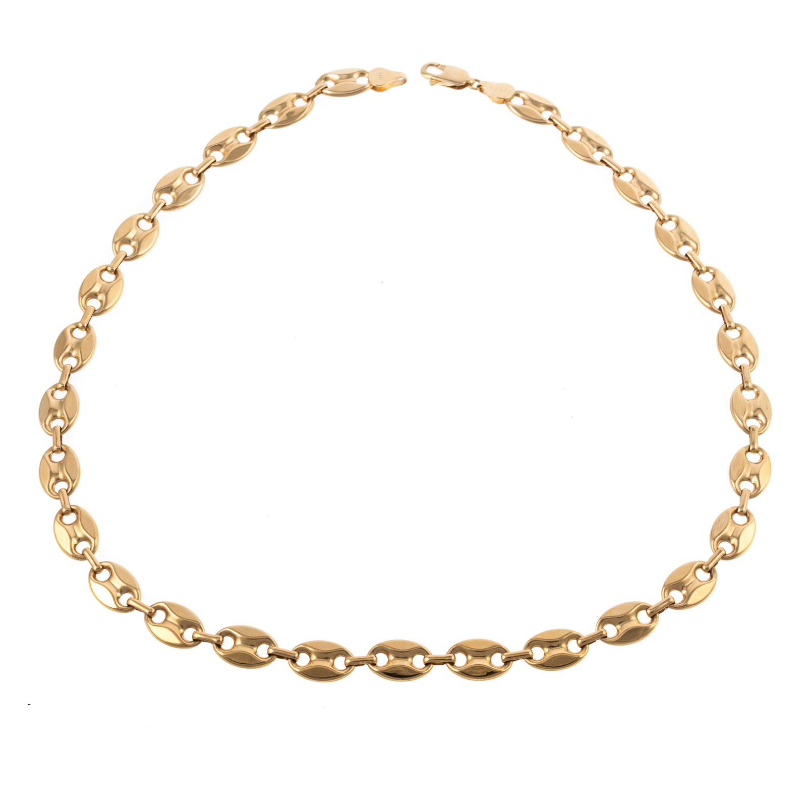 AN ANCHOR-LINK NECKLACE IN 14K