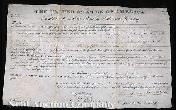 An Andrew Jackson Autograph