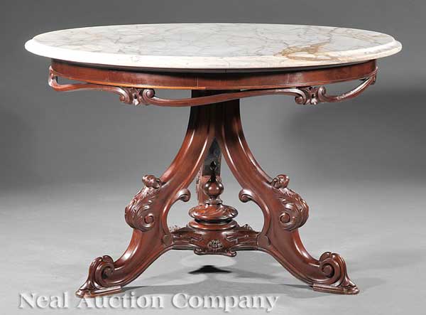 An Anglo-Indian Carved Mahogany