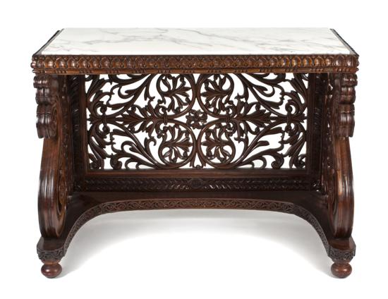 An Anglo-Indian Carved Rosewood