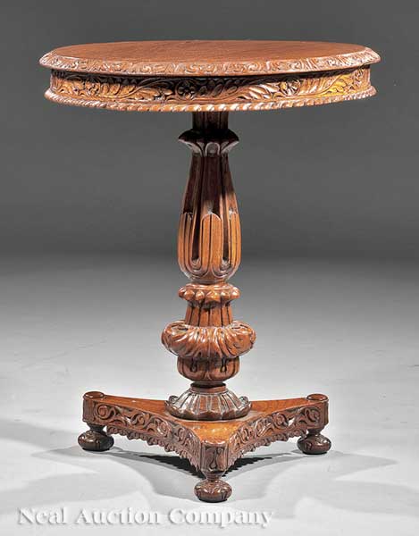 An Anglo-Indian Carved Rosewood