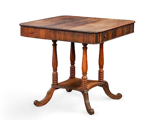 AN ANGLO-INDIAN EXOTIC HARDWOOD