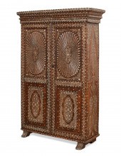 AN ANGLO INDIAN INLAID HARDWOO
