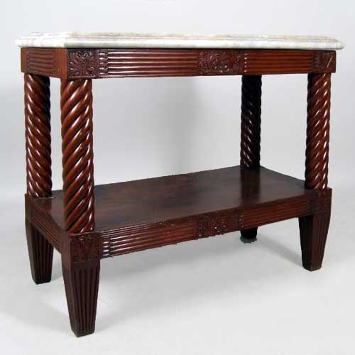 An Anglo Indian Mahogany Marble Top