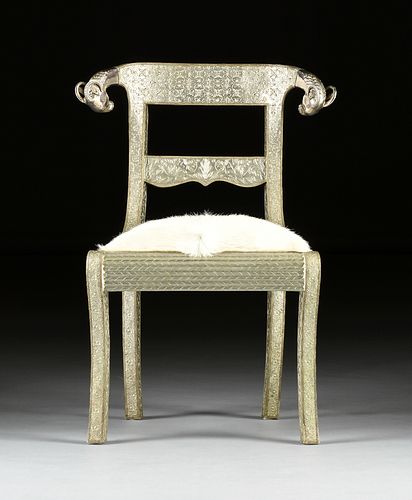 AN ANGLO-INDIAN SILVER METAL AND